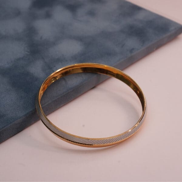 22Kt Yellow Gold Bangle Kara For Him BG22/173