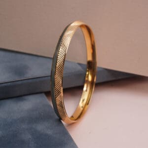 22Kt Yellow Gold Bangle Kara For Him BG22/173
