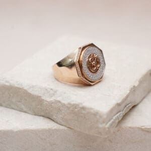 18kt Rose Gold Men's OM Ring RG18/320 18kt Rose Gold Men's OM Ring RG18/320