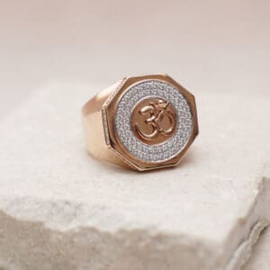 18kt Rose Gold Men's OM Ring RG18/320