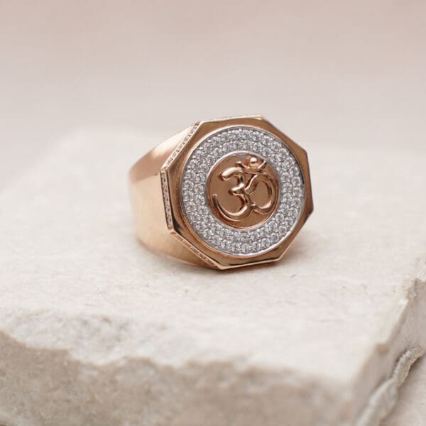 18kt Rose Gold Men's OM Ring RG18/320