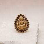 22Kt Gold Antique Temple Goddess Laxmi Ring RL22/1221 22Kt Gold Antique Temple Goddess Laxmi Ring RL22/1221