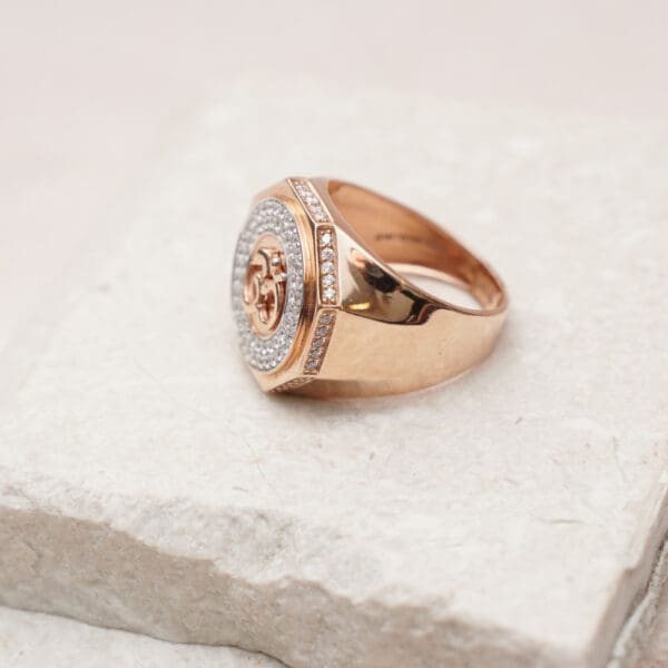 18kt Rose Gold Men's OM Ring RG18/320