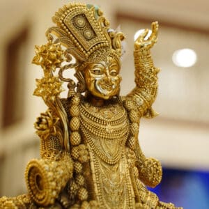 Gold Plated 925 Silver Shree Nath Ji Statue SI925/1