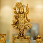 Gold Plated 925 Silver Shree Nath Ji Statue SI925/1