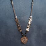 18Kt Gold Mangalsutra with Heart Pendant MS18/8