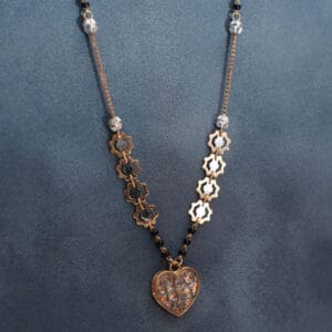 18Kt Gold Mangalsutra with Heart Pendant MS18/8