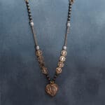 18Kt Gold Mangalsutra with Heart Pendant MS18/8
