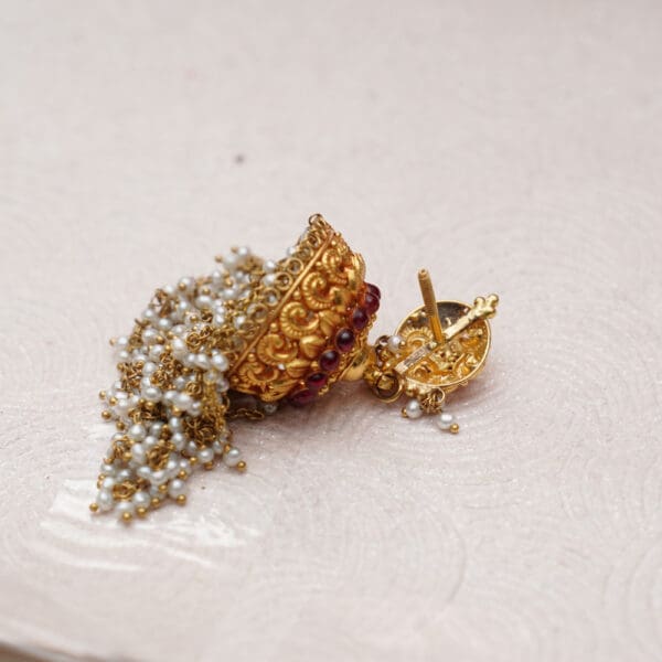 22kt Gold Pearl Jhumka JH22/154