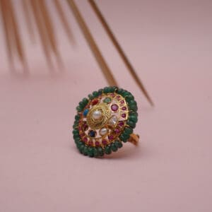 22Kt Yellow Gold Multistone Ring RL22/1956