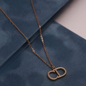 18Kt Gold Chain With CD Pendant CN18/1809 18Kt Gold Chain With CD Pendant CN18/1809