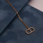 18Kt Gold Chain With CD Pendant CN18/1809