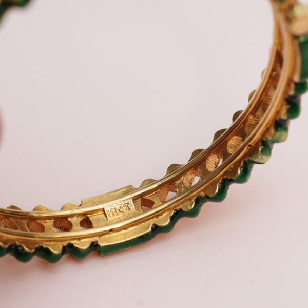 18Kt Gold Kunadan Pair Of Bangle / Kara KR18/176