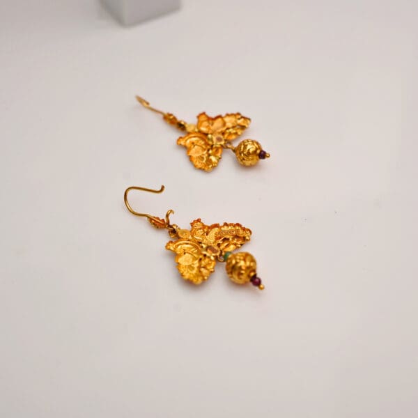 22Kt Gold Peacock Earrings For Her ER22/601