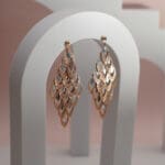 Peacock Plumage-Inspired 18Kt Gold Itelian Earrings ER18/794 Peacock Plumage-Inspired 18Kt Gold Itelian Earrings ER18/794