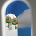 PEARL SET POKLI GOLD PENDANT AND POLKI GOLD EARRINGS BLSM/1