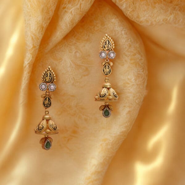 22Kt Yellwo Gold Antique Earrings ER22/1424
