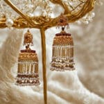 22kt Gold Pearl Jhumka JH22/154 22kt Gold Pearl Jhumka JH22/154