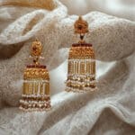 22kt Gold Pearl Jhumka JH22/154 22kt Gold Pearl Jhumka JH22/154
