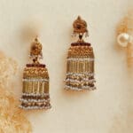 22kt Gold Pearl Jhumka JH22/154 22kt Gold Pearl Jhumka JH22/154