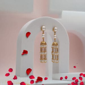 22Kt Gold Pearl Jhumka Earrings for Women ER22/12 | Bridal and Festive Wear