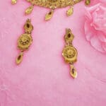 22Kt Gold Itelian Necklace with Matching Earrings CK22/37