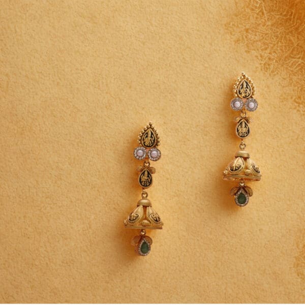 22Kt Yellwo Gold Antique Earrings ER22/1424