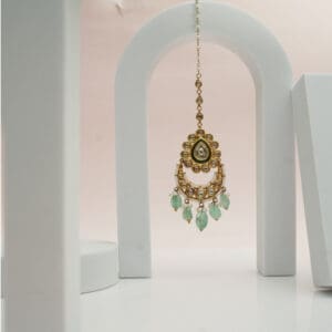 Polki Kundan 18Kt Gold Mang Tika PKT18/2