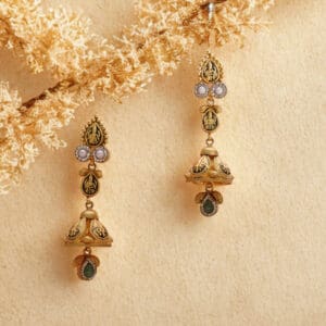 22Kt Yellwo Gold Antique Earrings ER22/1424