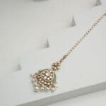 18Kt Gold Kundan Polki Pearl Teeka / Mang Tika PKT18/9