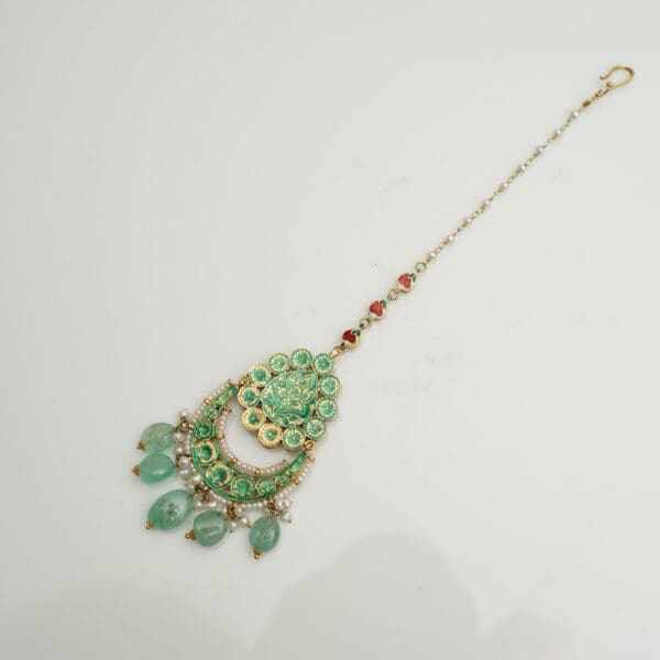Polki Kundan 18Kt Gold Mang Tika PKT18/2