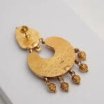 22Kt Yellow Gold Antoque Temple Chandbali CB22/19