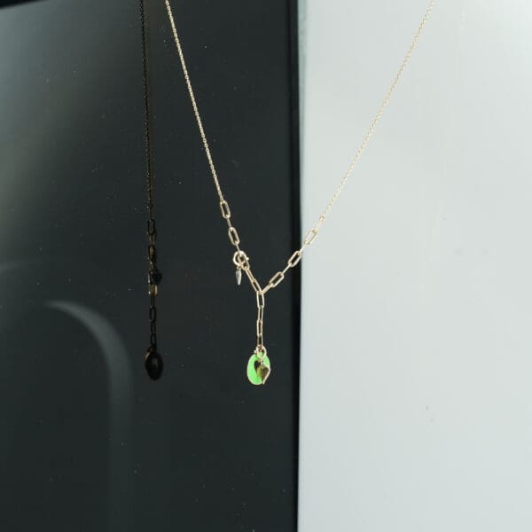 14Kt Gold Diamond Chain WIth Charms DCN14/42
