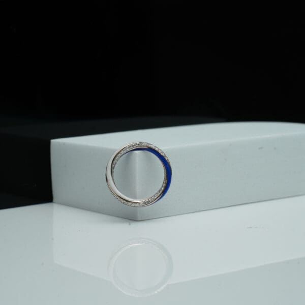 14Kt Gold Diamond Blue Ring DRL14/1302