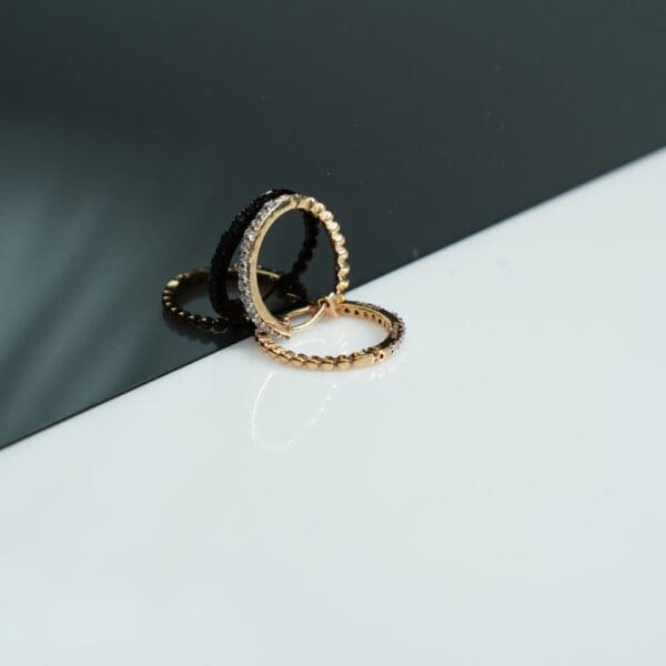 18Kt Gold Diamond Hoops Earrings DBI/67