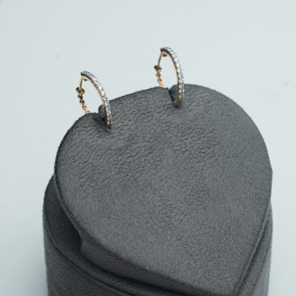 18Kt Gold Diamond Hoops Earrings DBI/67