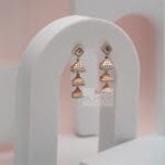 18Kt Gold Trianlge Multi layer Jhumka for wedding JH18/129