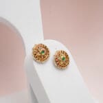 22Kt Gold Pearl Kundan Tops/ Earrings TP22/61 22Kt Gold Pearl Kundan Tops/ Earrings TP22/61