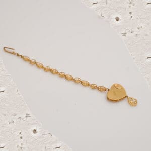 22Kt Yellow Gold Heart Maang Teeka TK22/26