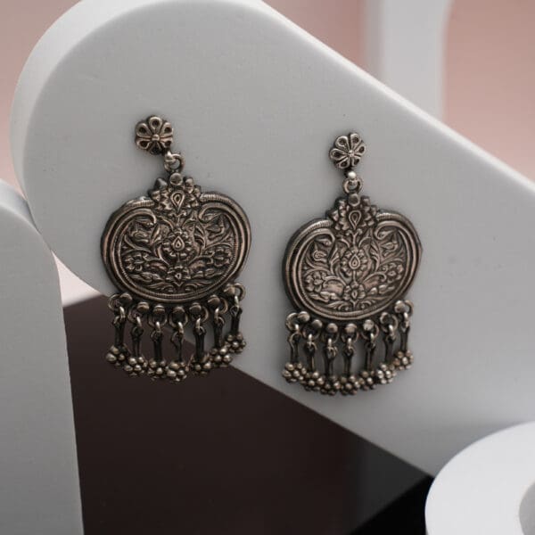 925 Silver Oxidised Earrings JLSS/1
