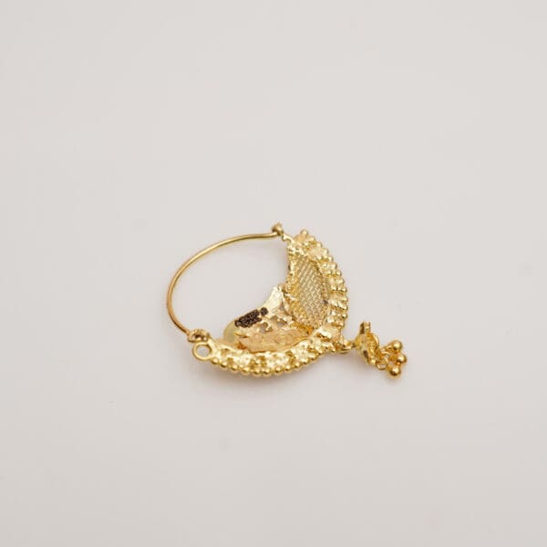 18 Kt Yellow Gold Traditional Nath – NT18/166 | Bridal Nose Ring