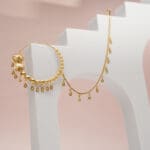 Elegant 18Kt Gold Flower Nath with Chain (NC18/30) Elegant 18Kt Gold Flower Nath with Chain (NC18/30)
