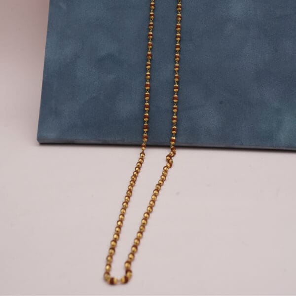18kt Gold Cap 5 face Rudraksha Mala CN18/1772
