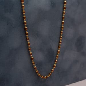 18kt Gold Cap 5 face Rudraksha Mala CN18/1772