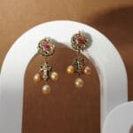 Regal Radiance: 18kt Gold Kundan Polki Earrings PKE18/34 Regal Radiance: 18kt Gold Kundan Polki Earrings PKE18/34