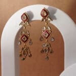 18Kt GOLD POLKI KUNDAN EARRINGS PKE18/107