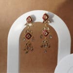 18Kt GOLD POLKI KUNDAN EARRINGS PKE18/107