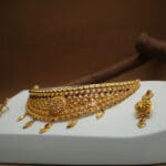 22Kt Gold Itelian Necklace with Matching Earrings CK22/37
