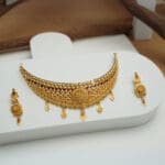 22Kt Gold Itelian Necklace with Matching Earrings CK22/37