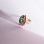 22Kt Gold Diamond Emerald Ring RL22/17